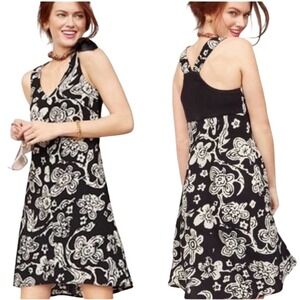 CAbi Womens Padma Floral V Neck Sleeveless A Line Mini Dress Size M Resort 5263